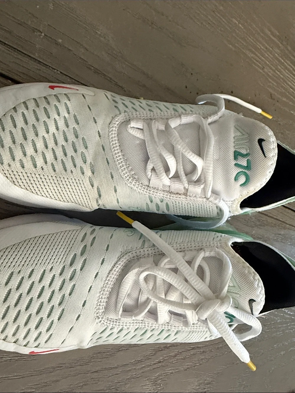 Nike Kids White & Teal Athletic Sneakers
